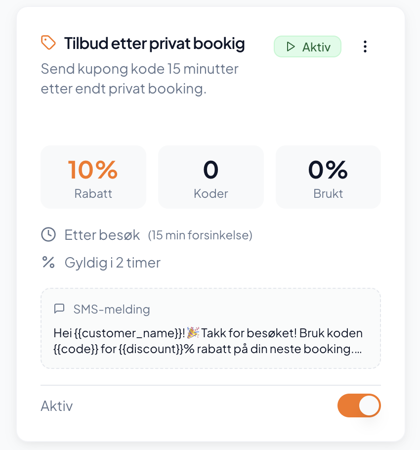 Rabattkoder og kampanjer